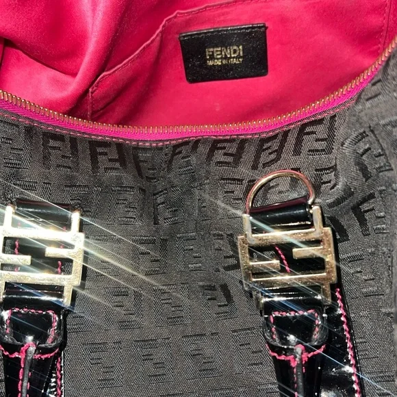 💯Authentic Fendi Black and pink Women's Bag - Picture 6 of 8